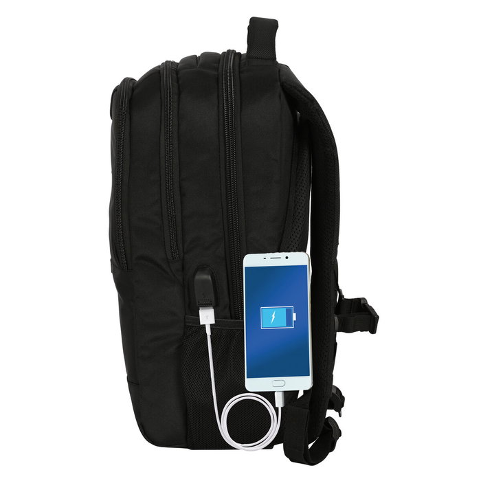 Safta Mochila para Portátil 15,6 Pulgadas Real Betis Balompié Premium Negra