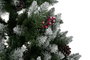 DKD Home Decor Árbol de Navidad LED 210 cm con acabado nevado y detalles de piñas