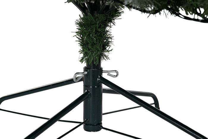 DKD Home Decor Árbol de Navidad LED 210 cm con acabado nevado y detalles de piñas