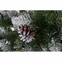 DKD Home Decor Árbol de Navidad LED 210 cm con acabado nevado y detalles de piñas