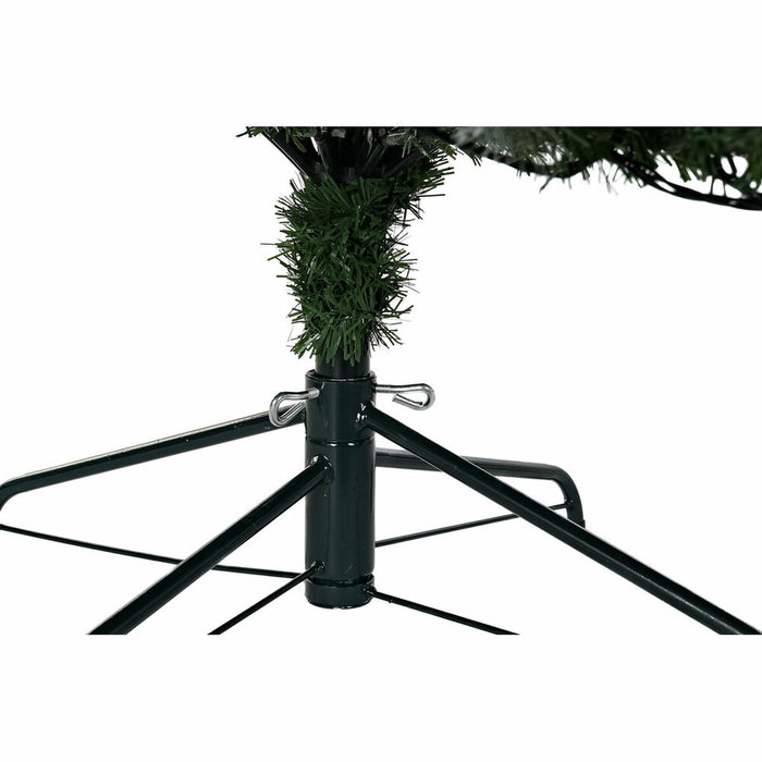 DKD Home Decor Árbol de Navidad LED 210 cm con acabado nevado y detalles de piñas
