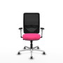 PIQUERAS Y CRESPO Silla de oficina Zulema con mecanismo Sincro Rosa y Negro
