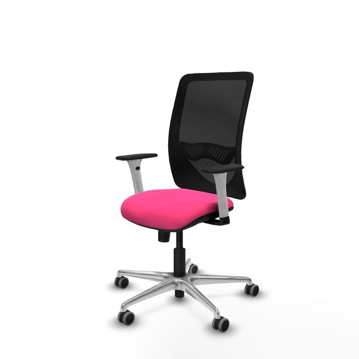 PIQUERAS Y CRESPO Silla de oficina Zulema con mecanismo Sincro Rosa y Negro PIQUERAS Y CRESPO Silla de oficina Zulema con mecanismo Sincro Rosa y Negro