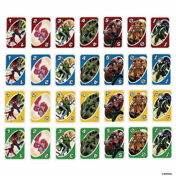 Mattel Juego de Cartas UNO Spider-Man Marvel Edition