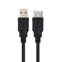 Nanocable Cable Prolongador USB 2.0 de 1m, USB A Macho a USB A Hembra, Negro
