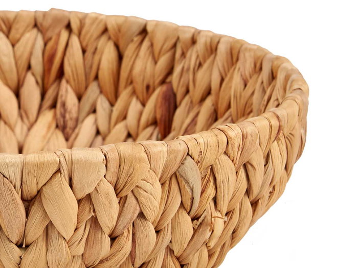Giftdecor Centro de Mesa Redondo de Paja Natural Jacinto Acuático sin Asa, Color Marrón, Dimensiones 29x8x29 cm (Set de 12)
