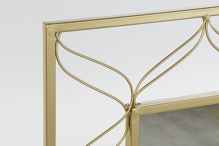 DKD Home Decor Espejo de Metal Dorado 70,5x2x98 cm