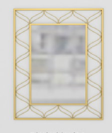 DKD Home Decor Espejo de Metal Dorado 70,5x2x98 cm