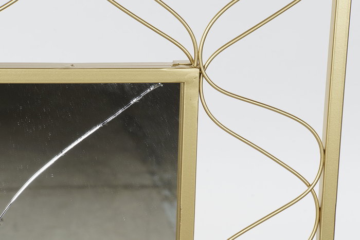 DKD Home Decor Espejo de Metal Dorado 70,5x2x98 cm