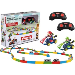 Carrera Super Mario Kart Tabletop Racing Set con Mario y Luigi