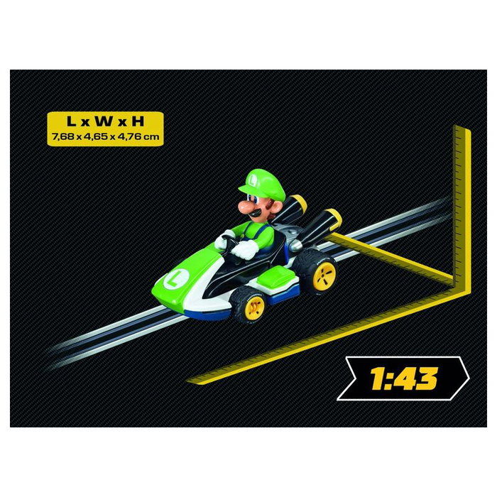CARRERA Coche Luigi Mario Kart 8 escala 1:43 CARRERA Coche Luigi Mario Kart 8 escala 1:43