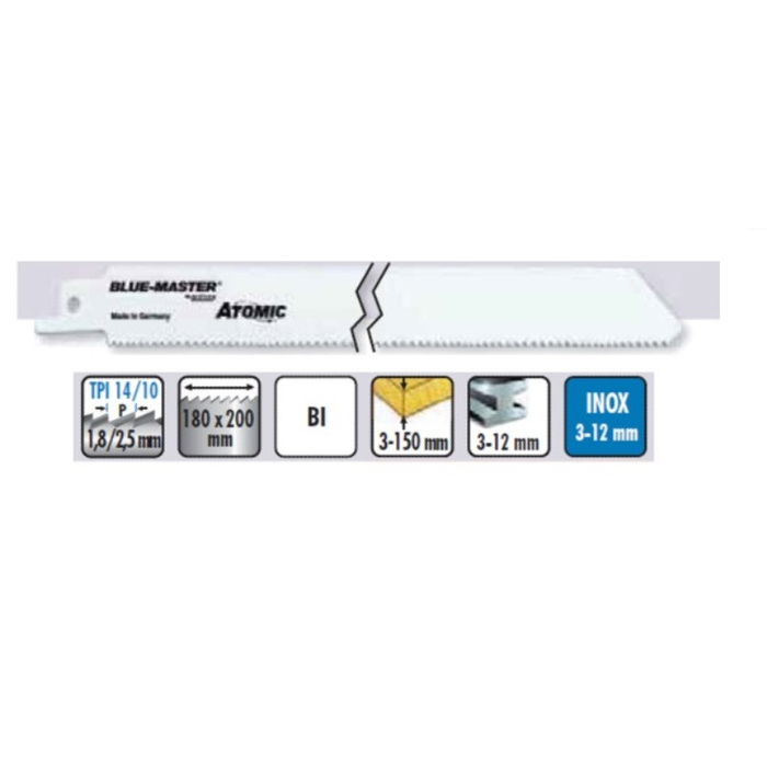 MWK Sierra Sable Bimetal 180Mm 5 Unidades