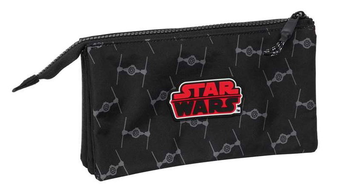 Portatodo Doble Star Wars The fighter Negro 22 x 12 x 3 cm