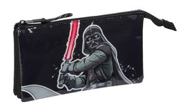 Portatodo Doble Star Wars The fighter Negro 22 x 12 x 3 cm