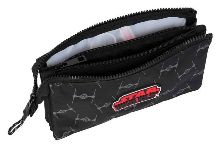 Portatodo Doble Star Wars The fighter Negro 22 x 12 x 3 cm