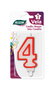 Algon Vela Blanca Con Borde Rojo 7 cm N.4 (36 Unidades)
