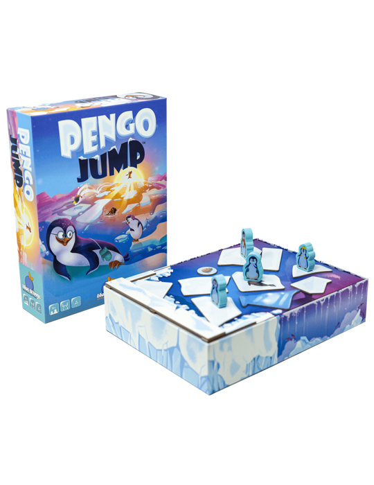 Blue Orange Pengo Jump - BO22201ML - Juego de Mesa Cooperativo Familiar para Niños a Partir de 5 Años, de Estrategia y Habilidades, 1-4 Jugadores, Multilingüe