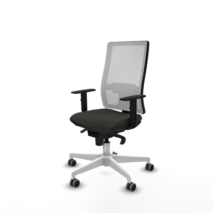 PIQUERAS Y CRESPO Silla de oficina Horna con mecanismo Sincro, Blanco y Negro PIQUERAS Y CRESPO Silla de oficina Horna con mecanismo Sincro, Blanco y Negro