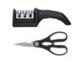 Kinvara Set 3 Cuchillos Tijeras Afilador Negro 27.5 x 42.5 x 6.5 cm (Set de 8)