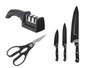 Kinvara Set 3 Cuchillos Tijeras Afilador Negro 27.5 x 42.5 x 6.5 cm (Set de 8)