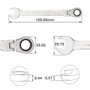 GSC Evolution Llave combinada con carraca CR-V 14mm
