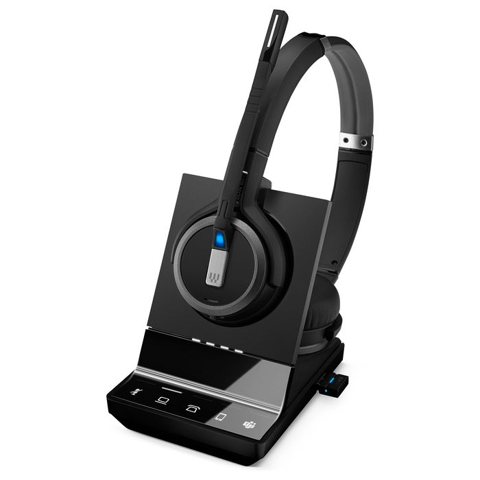EPOS Impact SDW 5066T Auriculares Diadema DECT Inalámbricos para Oficina con Cancelación de Ruido del Micrófono y Certificación Microsoft Teams (Negro) - EU/UK/AUS