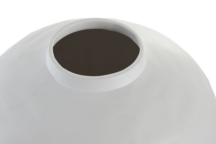 DKD Home Decor Jarrón de Gres Artesanal Blanco 40x40x44 cm