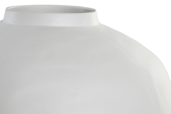 DKD Home Decor Jarrón de Gres Artesanal Blanco 40x40x44 cm