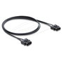 DeLOCK 91045 Cable de conexión LWL POF Kunststoff Servo Macho a Macho 1 m Negro