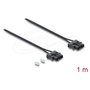 DeLOCK 91045 Cable de fibra óptica LWL POF 2,2 mm 1 m Negro con conectores Servo