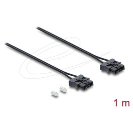 DeLOCK 91045 Cable de conexión LWL POF Kunststoff Servo Macho a Macho 1 m Negro