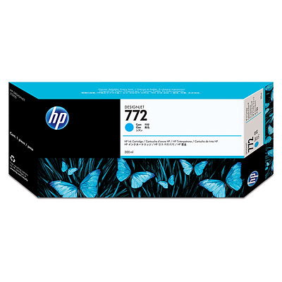 HP Cartucho de tinta 772 Cian 300 ml CN636A para DesignJet Z5200