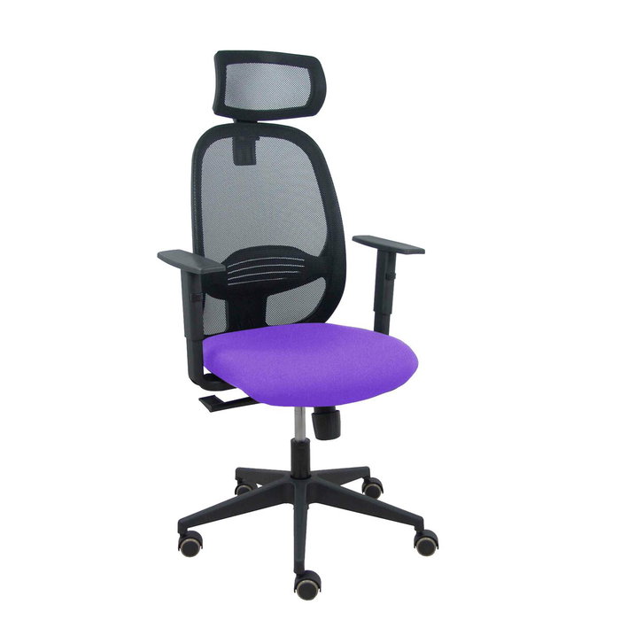 PIQUERAS Y CRESPO Silla Cilanco con Mecanismo Sincro, Malla Negra y Asiento Lila PIQUERAS Y CRESPO Silla Cilanco con Mecanismo Sincro, Malla Negra y Asiento Lila