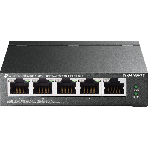 TP-Link TL-SG105MPE Switch Gigabit Ethernet 5 Puertos PoE Negro