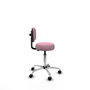 PIQUERAS Y CRESPO Silla Llanos giratoria rosa con base cromada