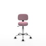 PIQUERAS Y CRESPO Silla Llanos giratoria rosa con base cromada