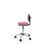 PIQUERAS Y CRESPO Silla Llanos giratoria rosa con base cromada