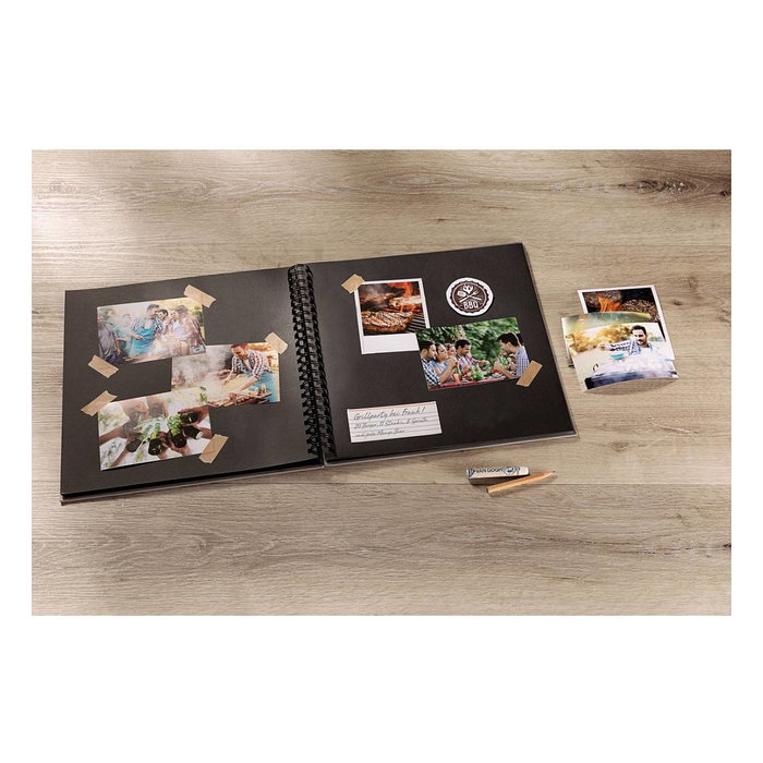 Walther SA108B Fun Negro Spiral 26x25 cm 40 Hojas Papel, Grosor 3 cm, 260 x 250 mm