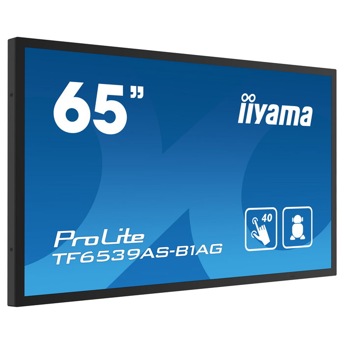 IIYAMA TF6539AS-B1AG 163.9cm(64.5") 4K Ultra HD IPS LED Touchscreen 3840x2160 24/7 2xHDMI+DP