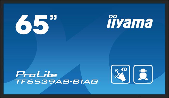 iiyama Pantalla Táctil Profesional de 65 pulgadas, PCAP, Resolución 4K UHD 3840x2160, Android 11, Panel IPS, Táctil de 40 Puntos, Para Operación 24/7 iiyama Pantalla Táctil Profesional de 65 pulgadas, PCAP, Resolución 4K UHD 3840x2160, Android 11, Panel IPS, Táctil de 40 Puntos, Para Operación 24/7