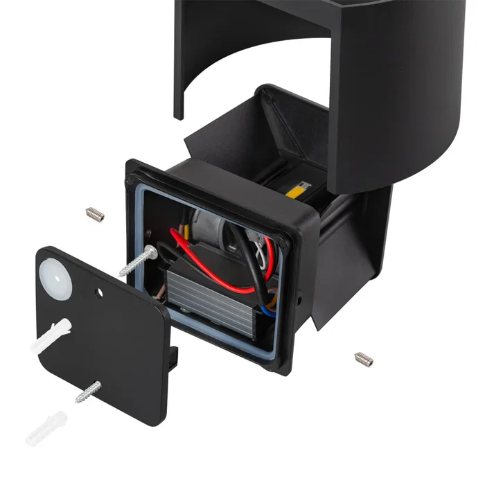 Aplique LED Exterior 2x5W 1000Lm IP65 Negro 2700K HO-APL07-IP65-B-WW