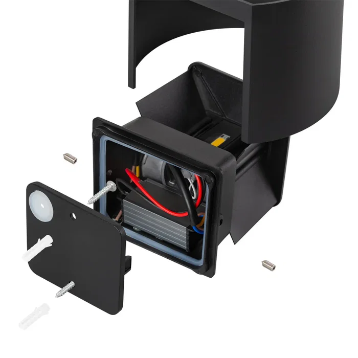Aplique LED Exterior 2x5W 1000Lm IP65 Negro 2700K HO-APL07-IP65-B-WW