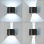 Aplique LED Exterior 2x5W 1000Lm IP65 Negro 2700K HO-APL07-IP65-B-WW