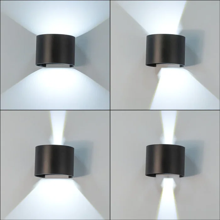 Aplique LED Exterior 2x5W 1000Lm IP65 Negro 2700K HO-APL07-IP65-B-WW
