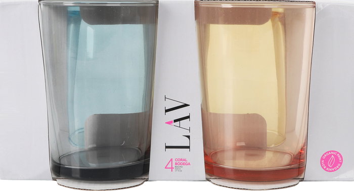 LAV Set 4 Vasos Sidra 520cc Medidas 9x9x12 cm (6 Cajas)