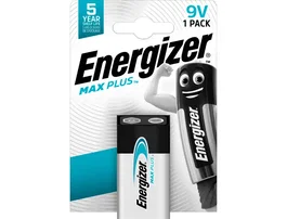 Energizer Pila alcalina MAX PLUS 9V Blister de 1 unidad - Pilas de larga duración