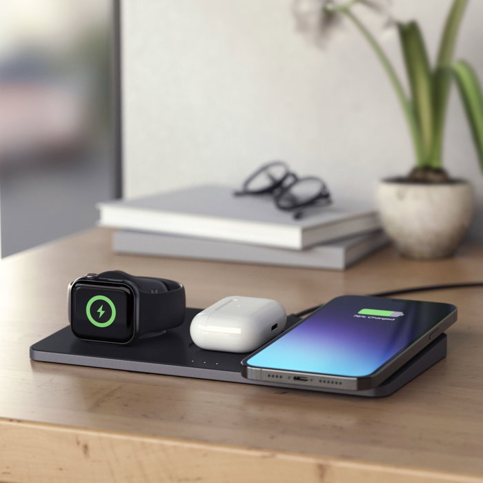 Satechi Trio Wireless Charging Pad Negro Satechi Trio Wireless Charging Pad Negro