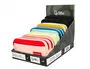 Liderpapel Estuche Portatodo Duo 2 Cremalleras con Bolsillo Frontal, 220x90x50 mm, Expositor 6 Unidades en Colores Combinados (Negro, Rosa, Azul, Verde, Azul Oscuro)
