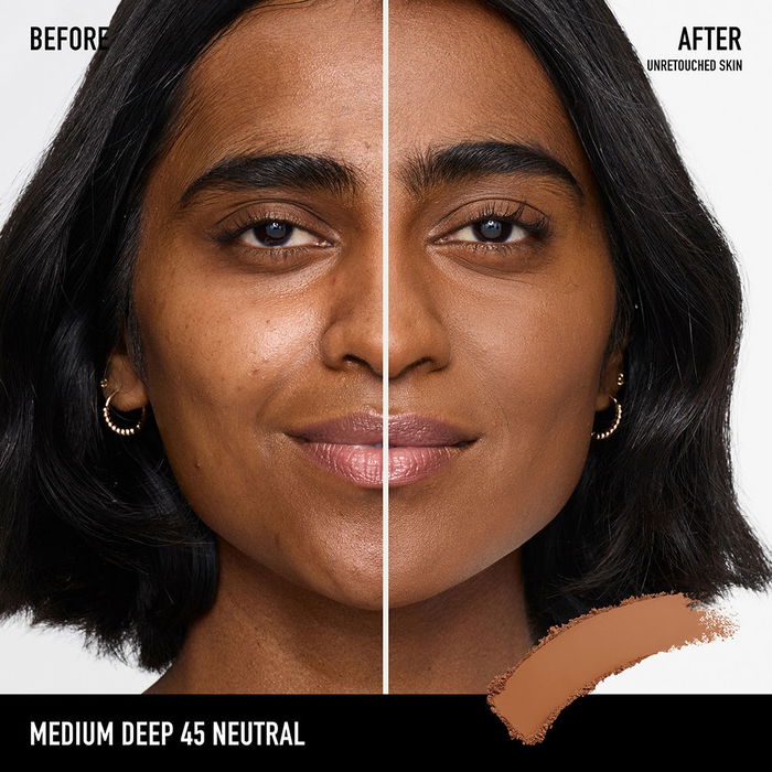 Bare Minerals BAREPRO 24HR Base de Maquillaje en Polvo Perfeccionadora de la Piel #45-Medium Deep Neutral 8g 24 Horas Acabado Mate