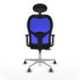 PIQUERAS Y CRESPO Silla de oficina Jorquera con mecanismo Sincro/Traslack, Azul y Negro